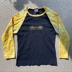 Harley Davidson Cropped Long Sleeve Shirt